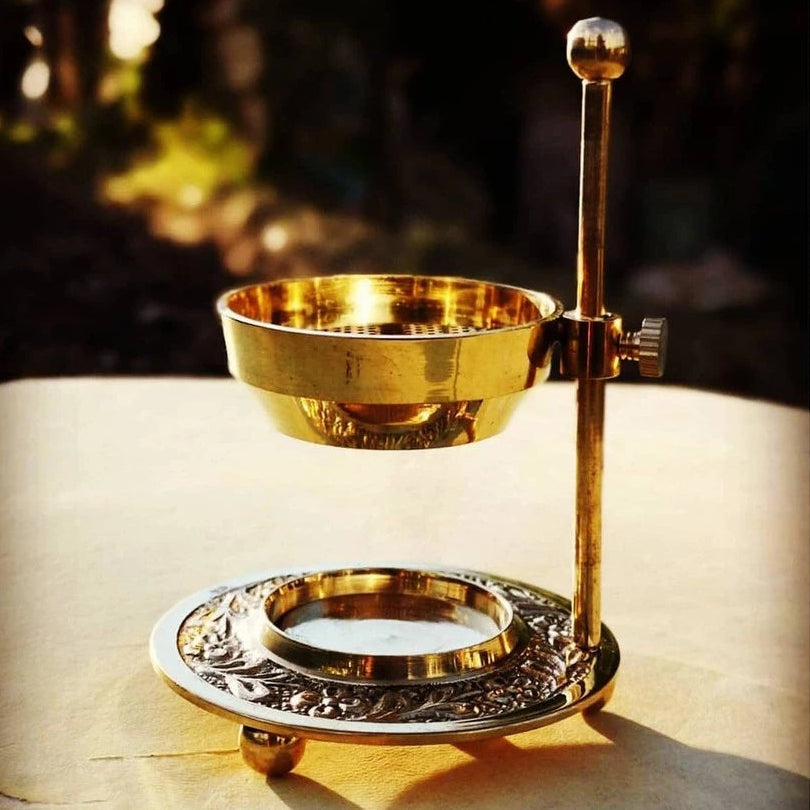 台灣 ESPpop 印度手工製樹脂薰香專用黃銅薰香座