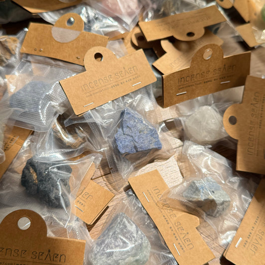 天然水晶原礦 黑碧璽 線香插