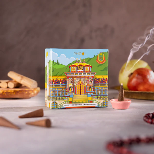 印度 PHOOL 神廟系列 巴德里納特：番紅花檀香 Badrinath Kesar Chandan 40顆入