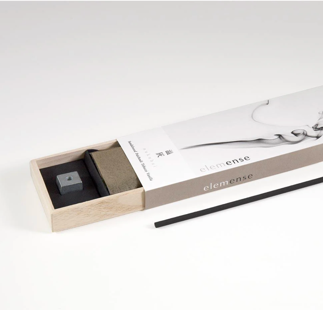 日本 elemense 五行線香 土 nukubai 溫灰 線香 40支入