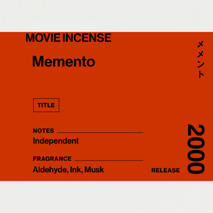 日本 AGNI 電影線香 Memento《記憶拼圖》
