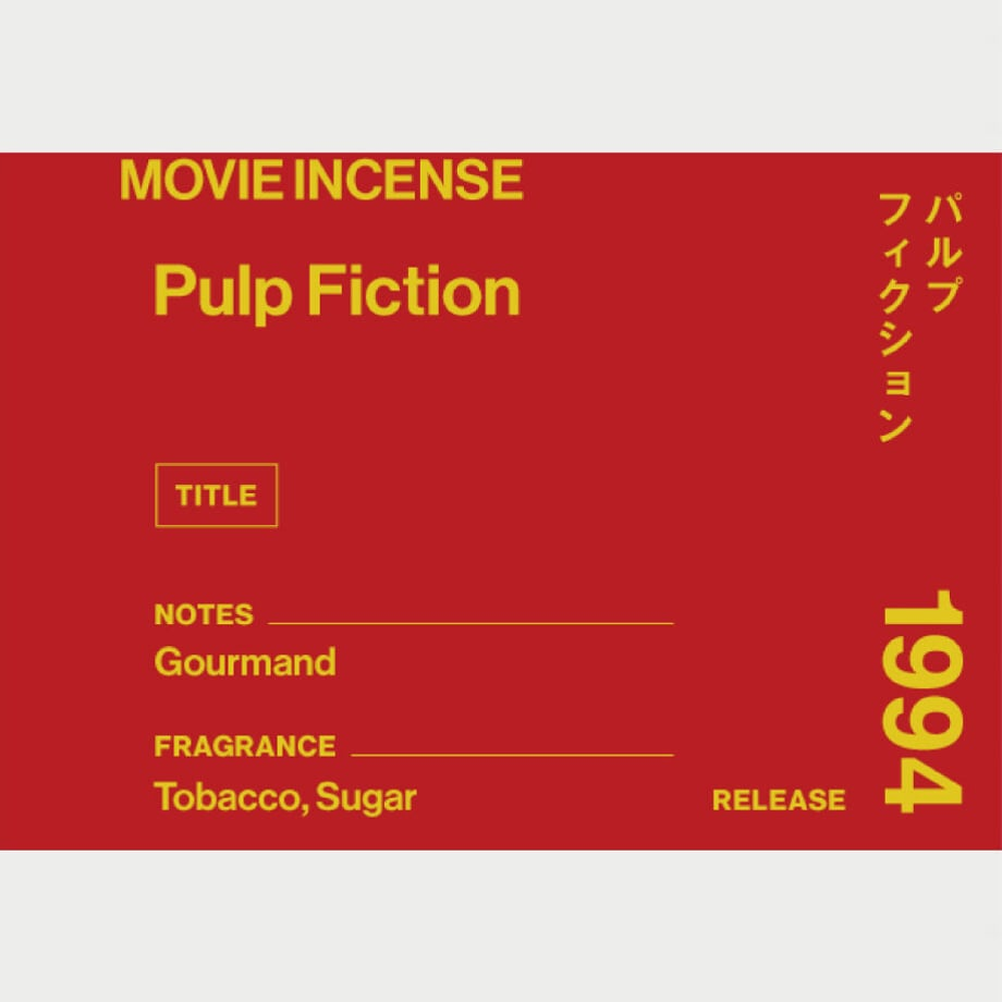 日本 AGNI 電影線香 Pulp Fiction《黑色追緝令》