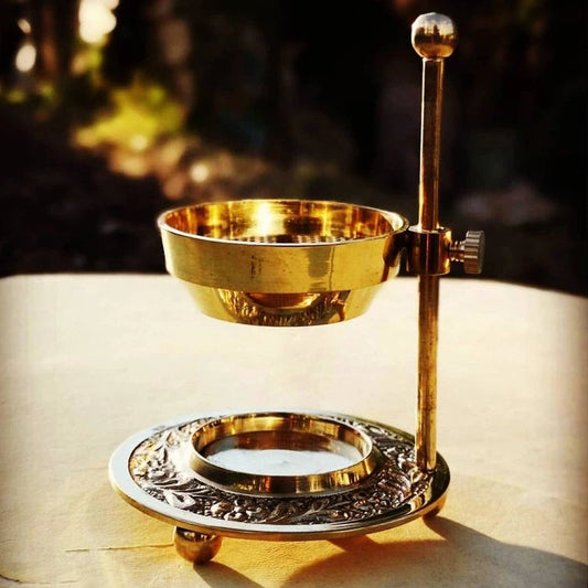 台灣 ESPpop 印度手工製樹脂薰香專用黃銅薰香座