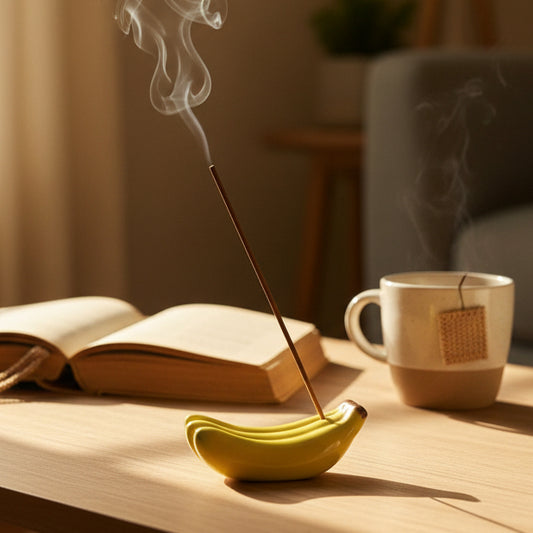 陶瓷工藝線香座 香蕉