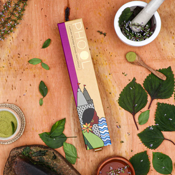 印度 PHOOL 廣藿香 Patchouli 環保有機天然線香 40支入