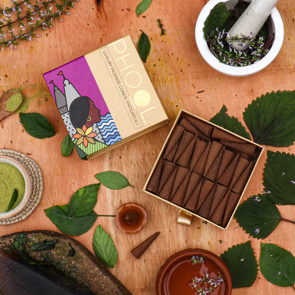 印度 PHOOL 廣藿香 Patchouli 環保有機天然香錐 40顆入