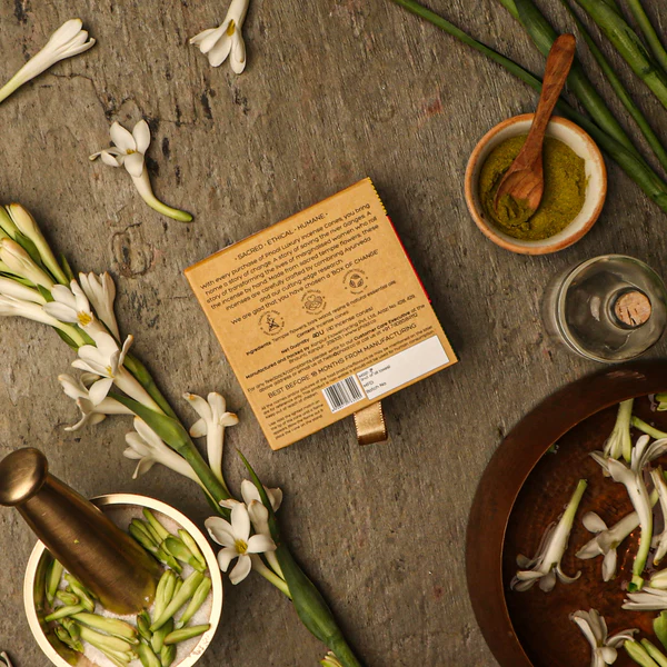 印度 PHOOL 晚香玉 Tuberose 環保有機天然香錐 40顆入