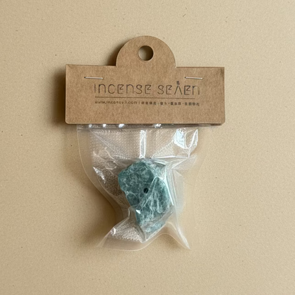 天然水晶原礦 天河石 線香插