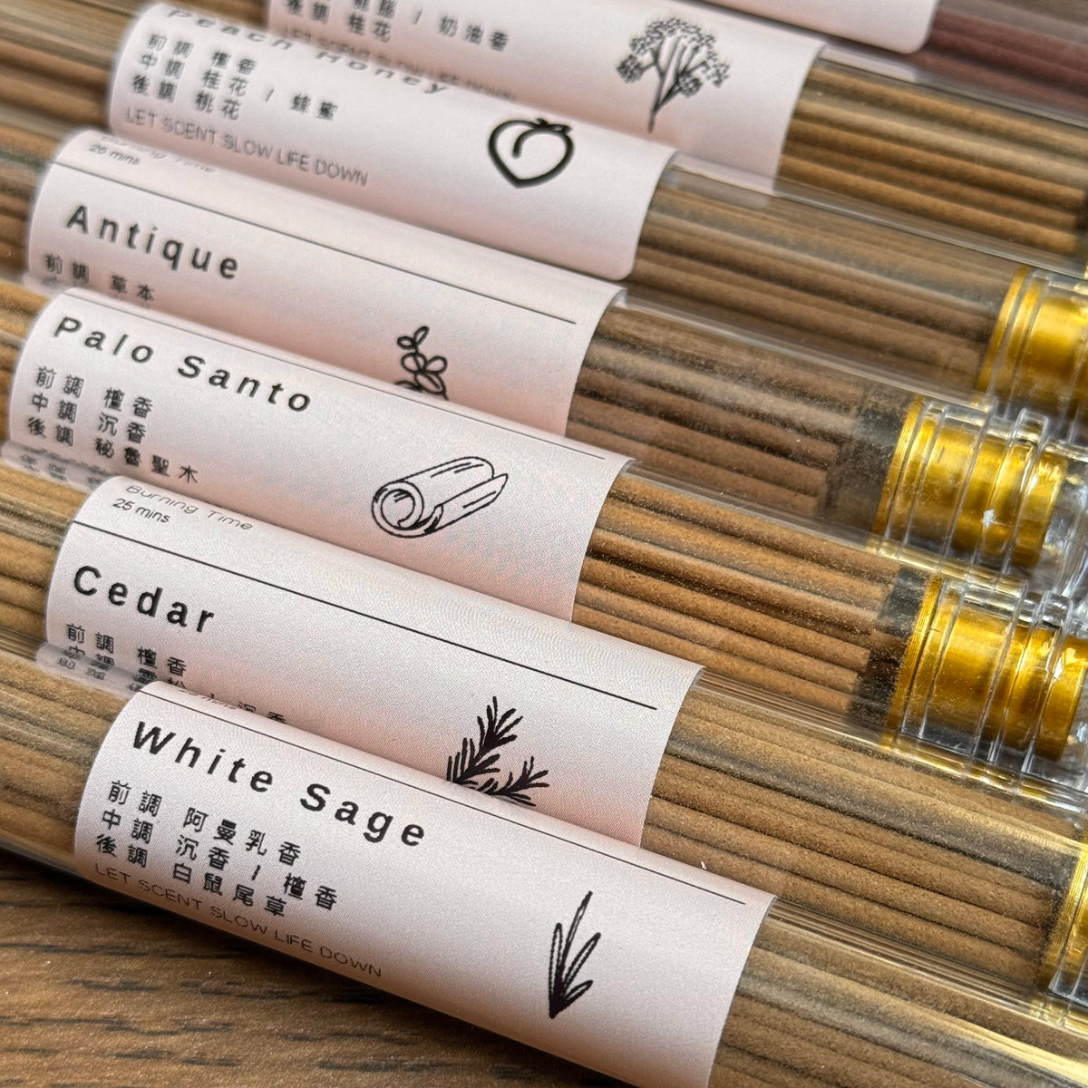 台灣 Incense Seven 香柒 純天然草本系列線香 秘魯聖木、鼠尾草、雪松、森林、花草香調 每盒約 20-25支入
