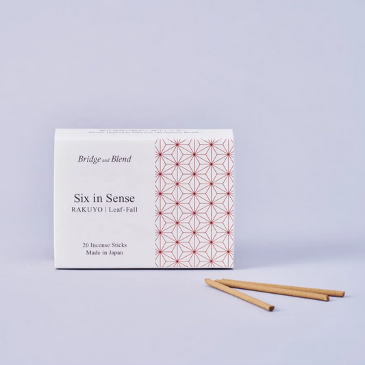 日本 Bridge and Blend 100%天然手工製線香 RAKUYO 20支入