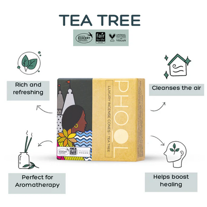 印度 PHOOL 茶樹 Tea Tree 環保有機天然香錐 40顆入